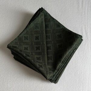 🔥4/$20 Elegant Green Patterned Napkins